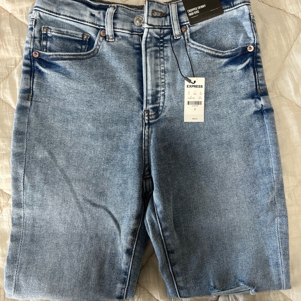 Express Light Blue Denim Skinny Jeans